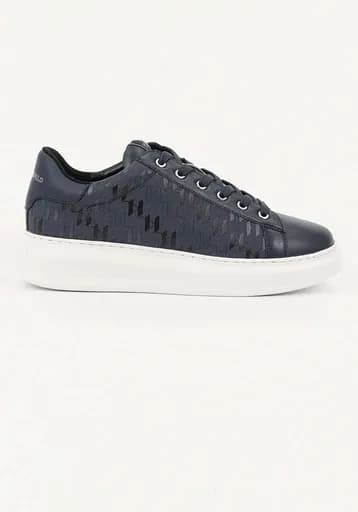 Karl Lagerfeld Δερμάτινα Sneakers της σειράς Kapri - KL52543 9AA Navy Canvas
