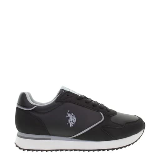 Ανδρικά sneakers U.S.POLO ASSN CHRIS001-BLK PU.SYNTH. LEATHER-PU.SYNTH.SUEDE μαύρο