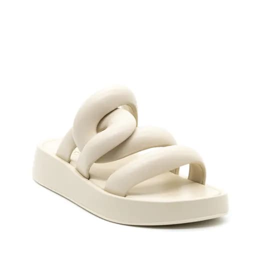 Γυναικείες Δερμάτινες Versus Combo C Παντόφλες Μπεζ Ash SS22M13602300-Talc