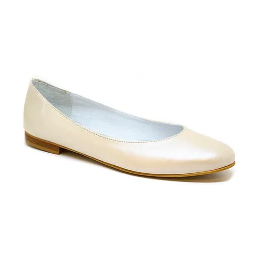 Bigshoes GA1132-13 Δερμάτινη Μπαλαρίνα Πέρλα Μπεζ