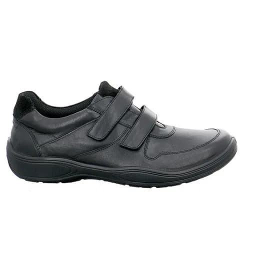 Jomos 418416106000 Ανατομικό Δερμάτινο Comfort Casual Μαύρο