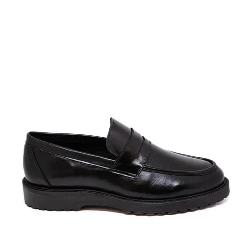 Bigshoes KL10705-01 Δερμάτινο Μοκασίνι Μαύρο
