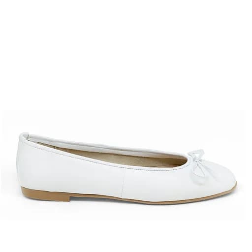 Bigshoes GA2137-02 Δερμάτινη Μπαλαρίνα Λευκό