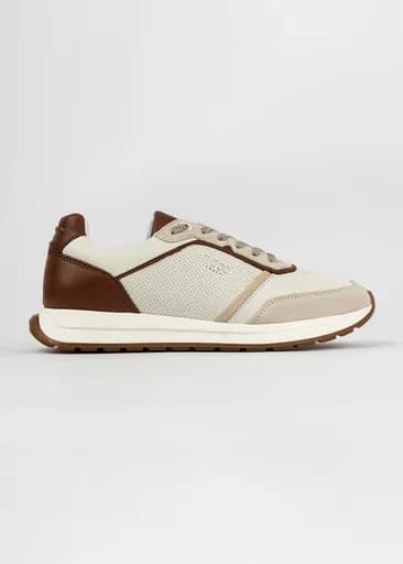 BOSS Shoes Δερμάτινα Sneakers της σειράς Sport - AB230/A Beige Cognac Inter