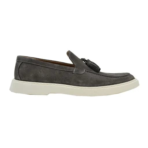 Ανδρικά μοκασίνια Damiani 3300 γκρι δέρμα nubuck