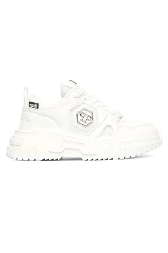 PHILIPP PLEIN ΠΑΠΟΥΤΣΙΑ SNEAKERS PREDATOR HEXAGON PP ΛΕΥΚΟ