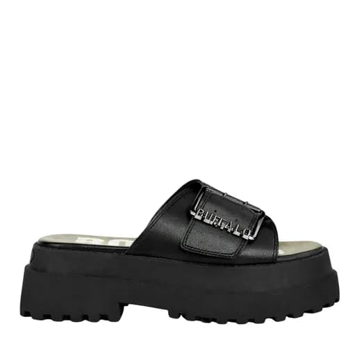 Γυναικείες Pluto Slide Buckle Παντόφλες Μαύρες Buffalo BUF1602333-BLACK