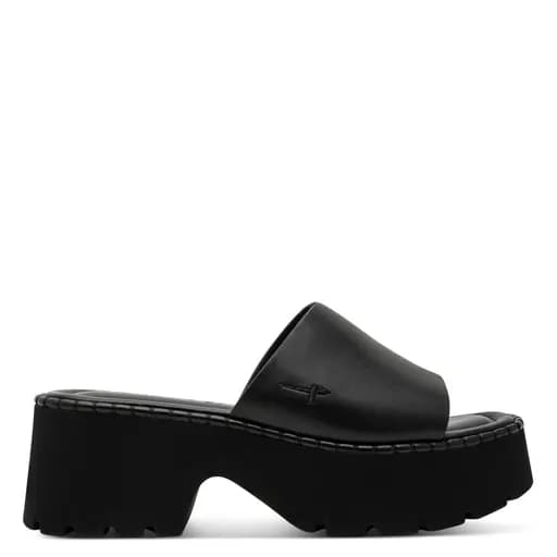 Γυναικεία Ανατομικά Δερμάτινα Mules Tamaris 1-27235-46 003 Μαύρο