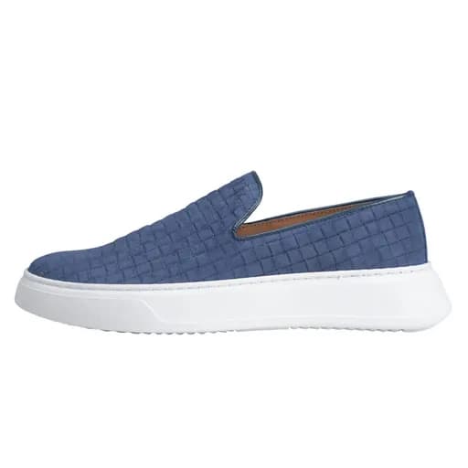 Δερμάτινα Loafers Μπλε Σκούρο