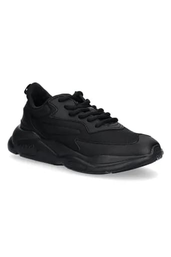 HUGO ΠΑΠΟΥΤΣΙΑ SNEAKERS LEON_RUNN_RNBP LOGO ΜΑΥΡΟ