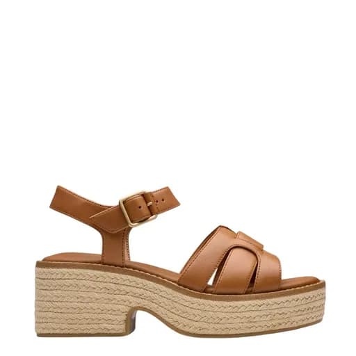 Γυναικεία πέδιλα Clarks Coledale Strap 26181251 ταμπά δέρμα