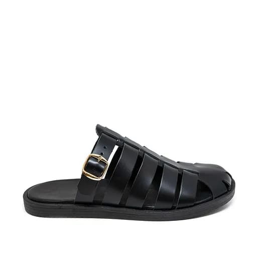 Bigshoes KL0062-01 Δερμάτινo Mule Μαύρο