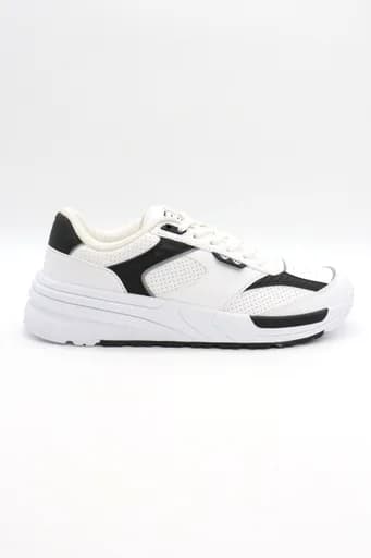 ARMANI 7 ΠΑΠΟΥΤΣΙΑ SNEAKERS LOGO ΛΕΥΚΟ-ΜΑΥΡΟ