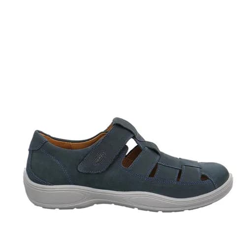 Jomos 41820183845 Ανατομικό Δερμάτινο Comfort Πέδιλο Μπλε