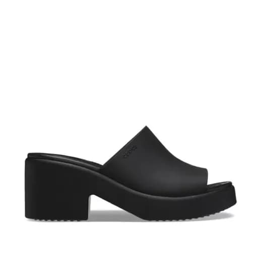 Crocs Brooklyn Solid Heel 220571-03 Mules 7.5cm Μαύρο