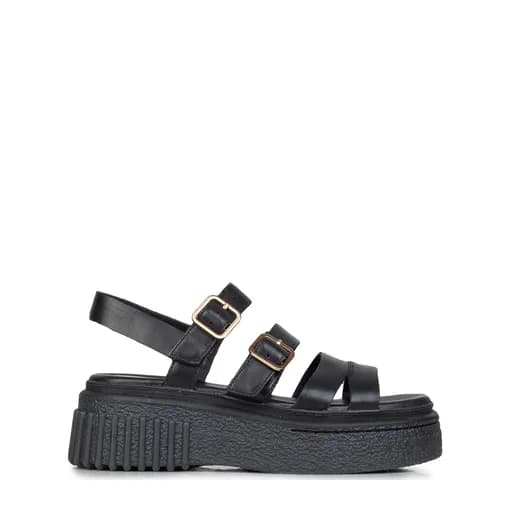 Πέδιλα-Σανδάλια γυναικεία Clarks Μαύρο 26185888 Evamar Strap 262