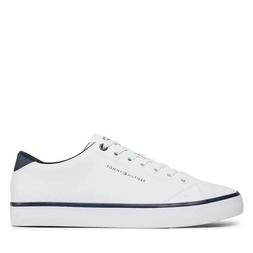Ανδρικά Δερμάτινα Sneakers Tommy Hilfiger FM0FM05041 YBS Λευκά