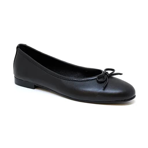 Bigshoes GA1137-01 Δερμάτινη Μπαλαρίνα Μαύρη