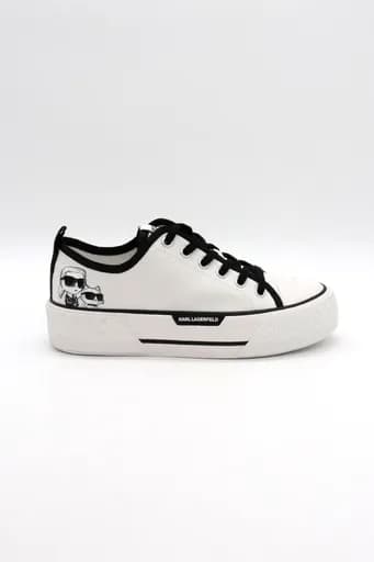 KARL LAGERFELD ΠΑΠΟΥΤΣΙΑ SNEAKERS KAMPUS MAX III TWIN KAMBAΣ LOGO ΛΕΥΚΟ