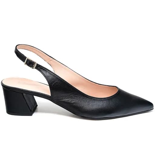 Bigshoes MX9123-01 Δερμάτινη Γόβα Μαύρο 5.5cm