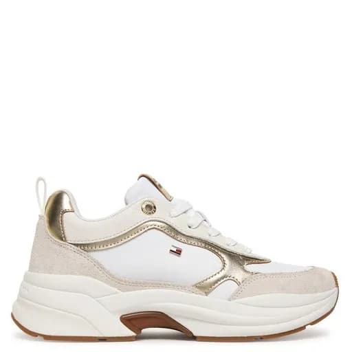 Γυναικεία Δερμάτινα Sneakers Tommy Hilfiger FW0FW09204-0HU Λευκά