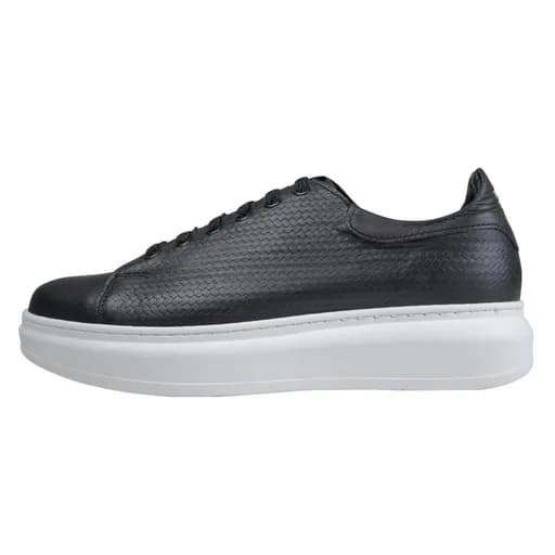 Low-Top Δερμάτινα Sneakers Μαύρα