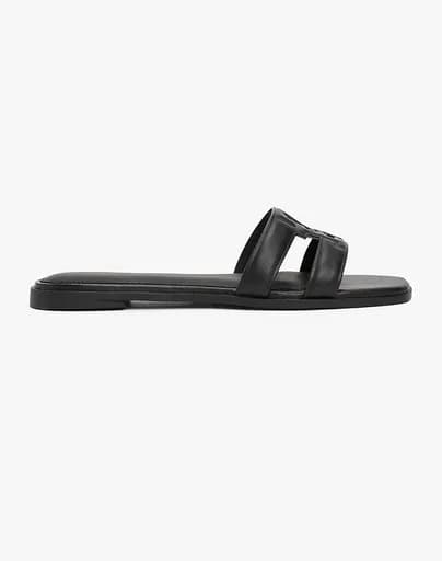 TOMMY HILFIGER TH LOGO STRAP MULE FW0FW08671-BDS Black