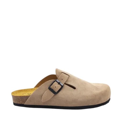Ανδρικές παντόφλες PLAKTON BLOG 171539 PIEDRA μπεζ δέρμα nubuck