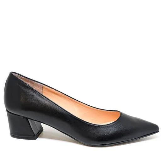 Bigshoes MX9122-01 Δερμάτινη Γόβα Μαύρη 5.5cm