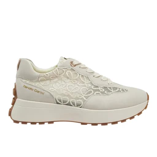 Γυναικεία Sneakers Renato Garini 418-52RG27 Μπεζ Καστόρι Δαντέλα W119R41833X