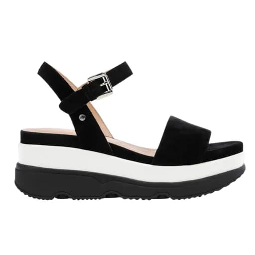 Γυναικεία Ανατομικά Δερμάτινα Flatforms Geox Gardenia D02HBC 00021 C9999 Μαύρα