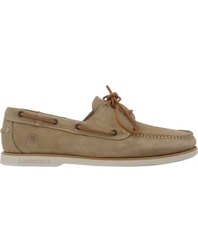 Lumberjack Ανδρικά Δερμάτινα Παπούτσια Loafer Navigator 102268826-Beige Μπεζ
