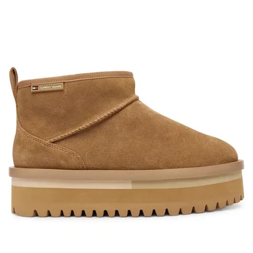Γυναικεία Δερμάτινα Μποτάκια Tommy Hilfiger Snow Boot Suede EN0EN02841-RBH Ταμπά