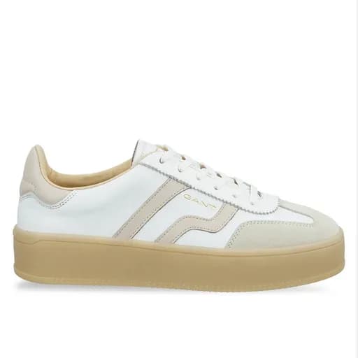 Γυναικεία Δερμάτινα Sneakers Gant Cuzmani 32531202-G265 Λευκά/Μπεζ