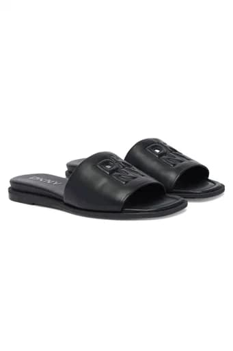 DKNY ΠΑΠΟΥΤΣΙΑ ΠΑΝΤΟΦΛΕΣ CHICAGO FLAT LOGO ΜΑΥΡΟ