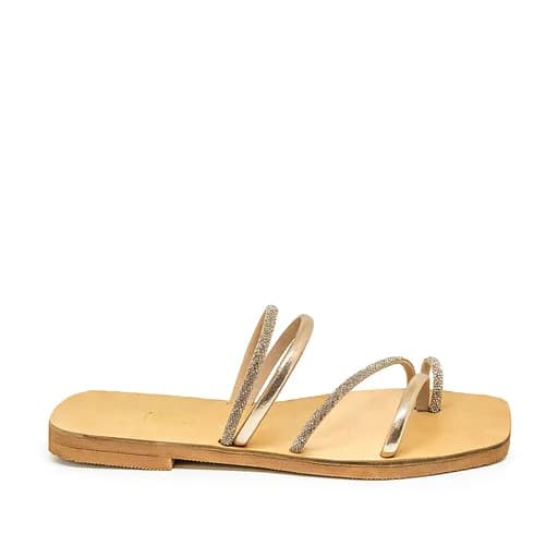 Bigshoes GA0115-06 Δερμάτινο Σανδάλι Χρυσό