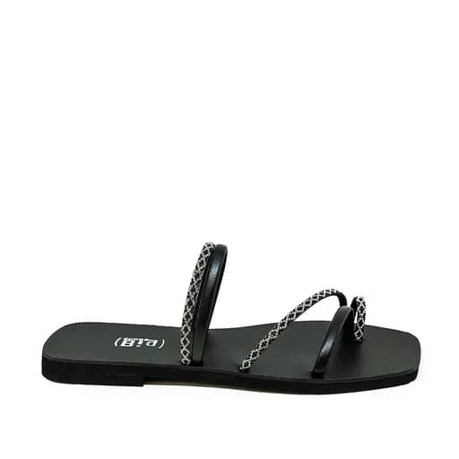 Bigshoes GA0115-01 Δερμάτινο Σανδάλι Μαύρο