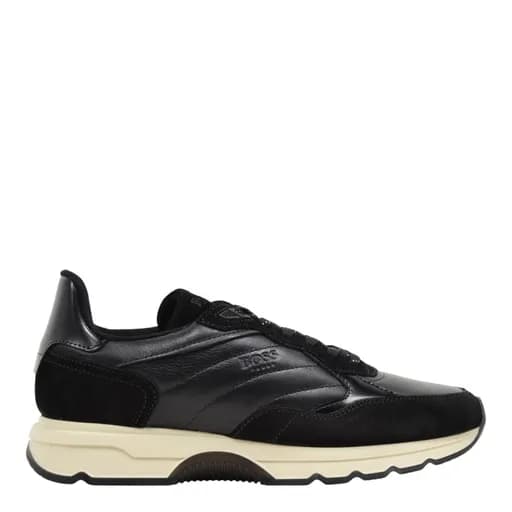 Ανδρικά sneakers BOSS CD221 BLACK RENNA μαύρο δέρμα