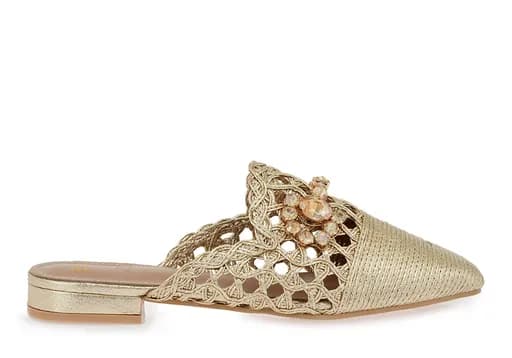 Γυναικεία Mules Exe 23008-A2 Πλατίνα W439W3821L46