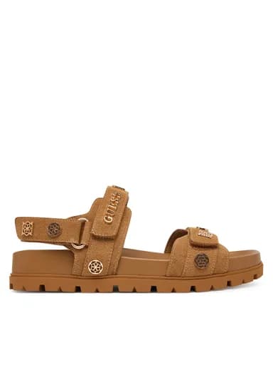 Guess Γυναικεία Σανδάλια FLPFLOESU03-BROWN Καφέ