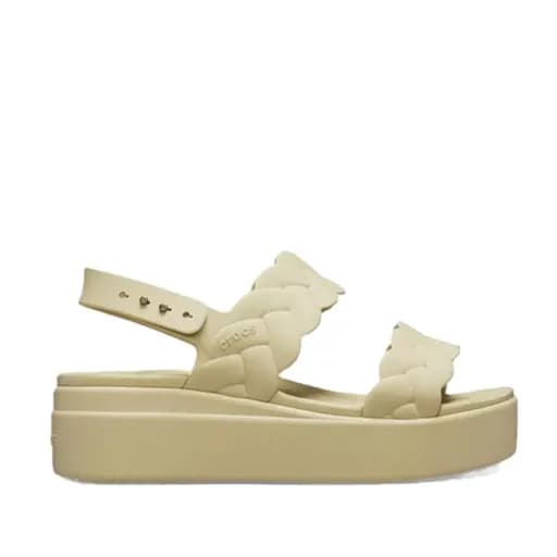 Crocs Brooklyn Woven Upper 220920-69 Πλατφόρμα 4.7cm Μπεζ