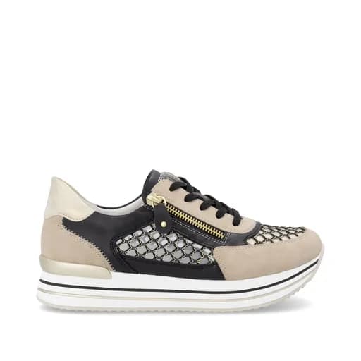 Remonte D1329-03 Ανατομικό Δερμάτινο Sneaker Μπεζ