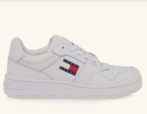 Γυναικεία Δερμάτινα Sneakers Tommy Hilfiger EN0EN02933-YBS Λευκά