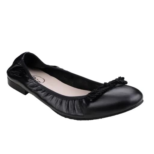 Bigshoes GA1131-01 Δερμάτινη Μπαλαρίνα Μαύρη