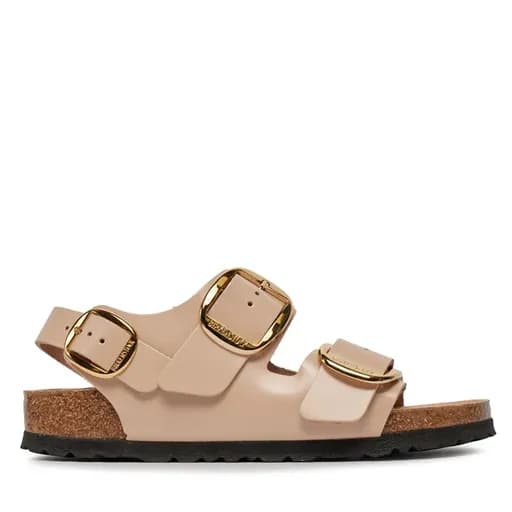 Γυναικεία Ανατομικά Δερμάτινα Σανδάλια Birkenstock Milano 1026484 Μπεζ Narrow Fit