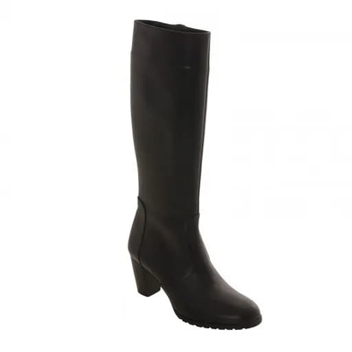 Bigshoes MX50265 Δερμάτινη Μπότα Μαύρη 7.5cm