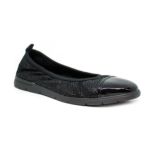 Bigshoes GA1133-01SN Δερμάτινη Μπαλαρίνα Μαύρη