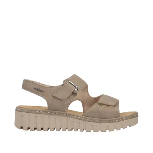 Rieker V1382-64 Ανατομικό Πέδιλο 4cm Μπεζ