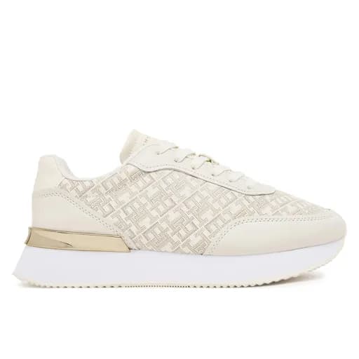Γυναικεία Δερμάτινα Sneakers Tommy Hilfiger FW0FW09051-YA8 Μπεζ