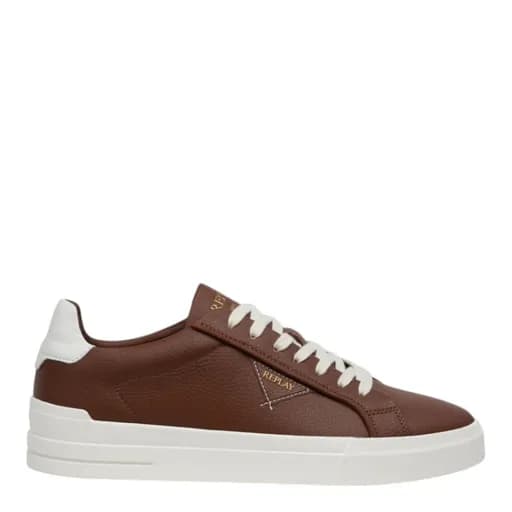 Ανδρικά sneakers REPLAY EVAN CLASS GMZ7D .000.C0001L 2430-CUOIO ταμπά δέρμα